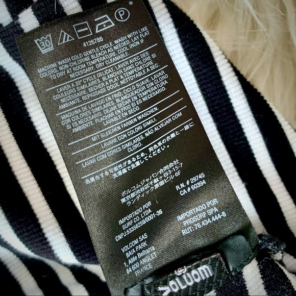 Volcom Black & White Striped Cotton Halter Tank Maxi Dress - Picture 2 of 14